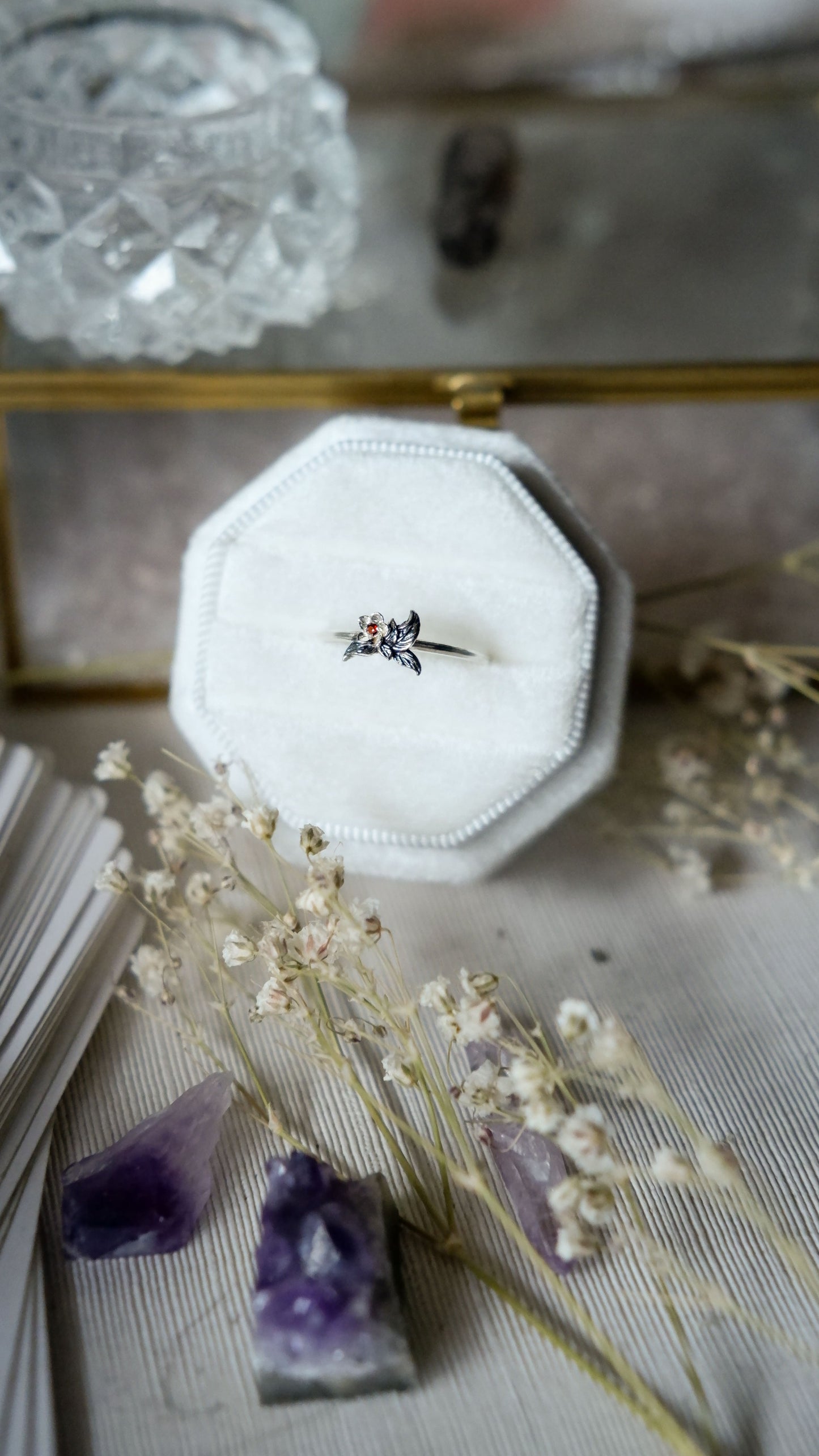 The Garnet Blossom ring