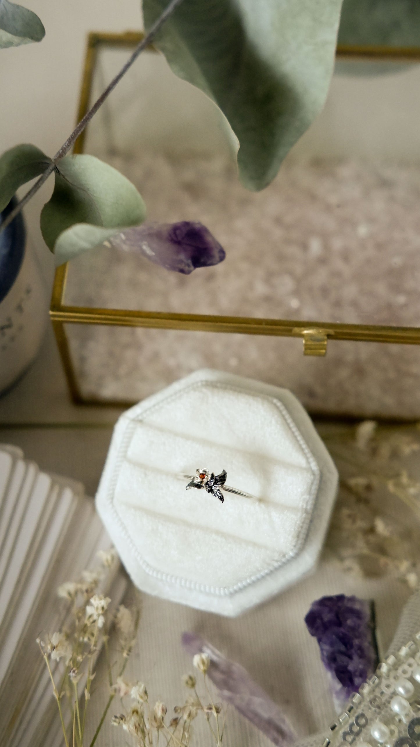 The Garnet Blossom ring