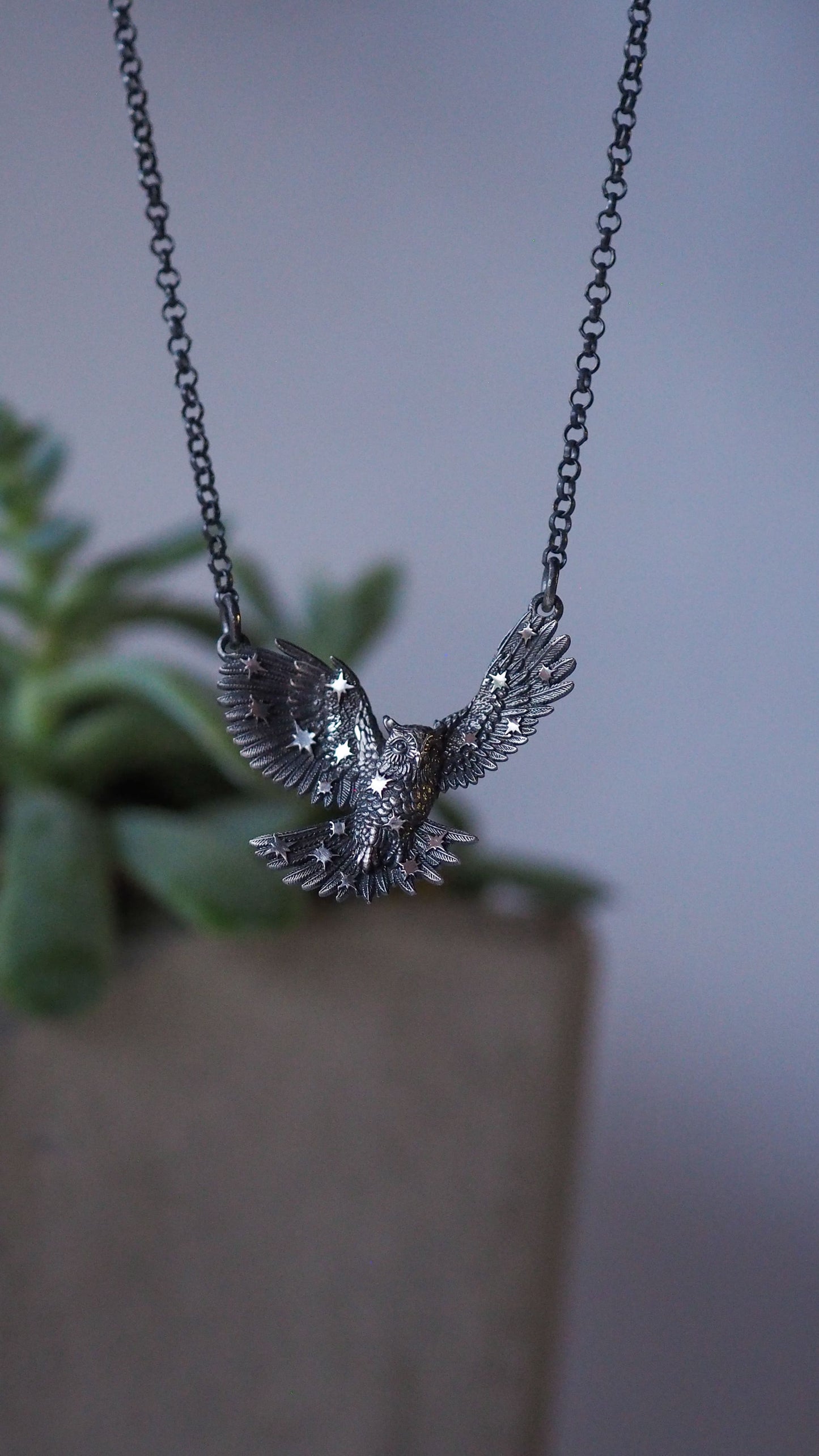 The star owl pendant