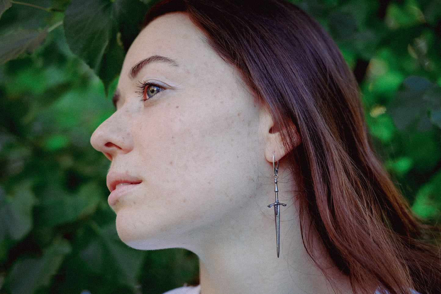 Longsword Silver Mono Earring