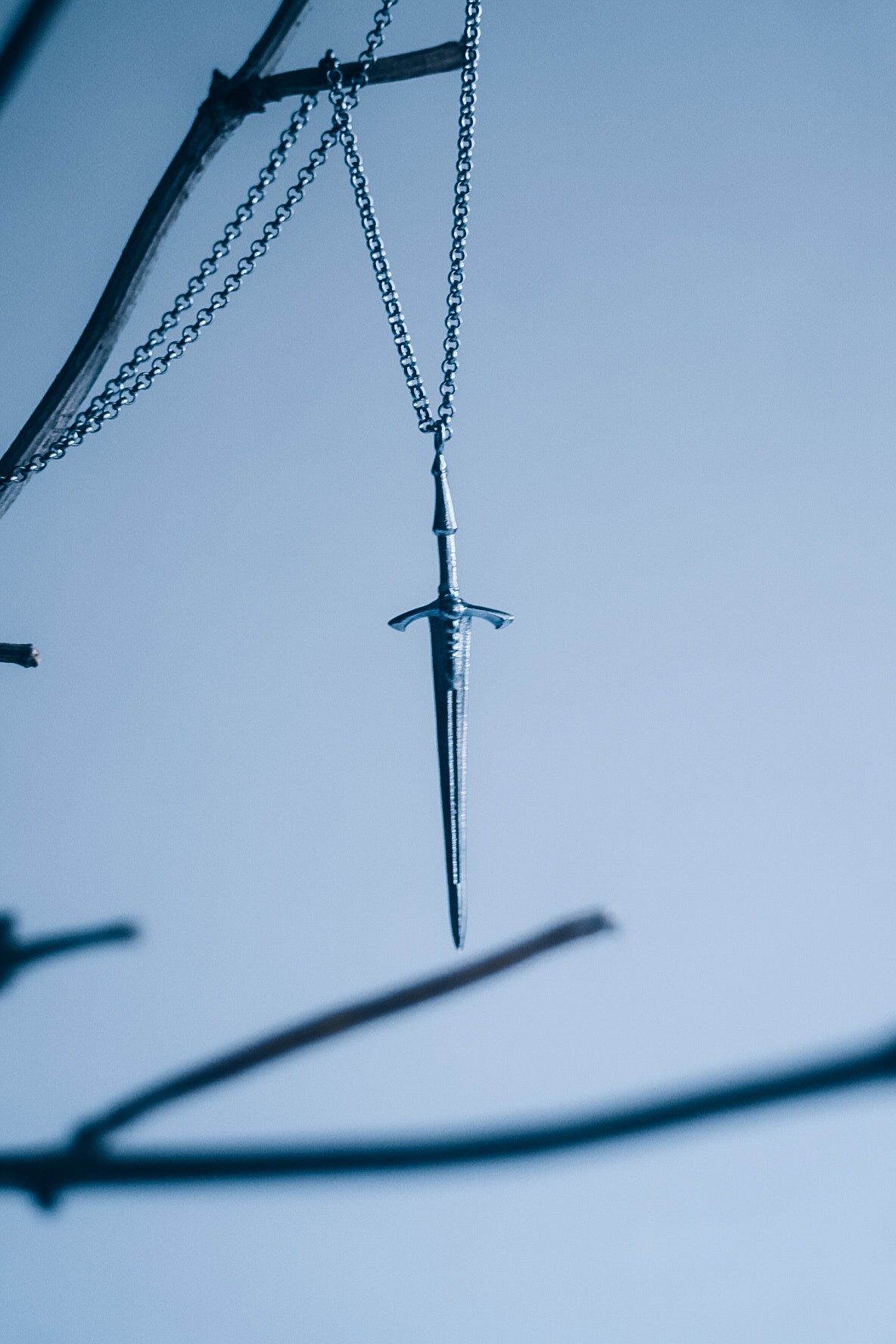 Longsword Silver Pendant