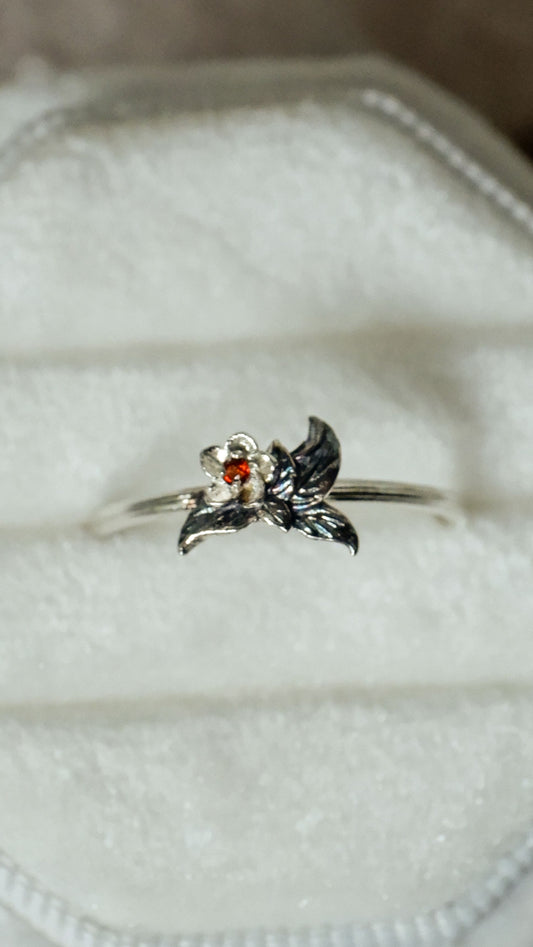 The Garnet Blossom ring