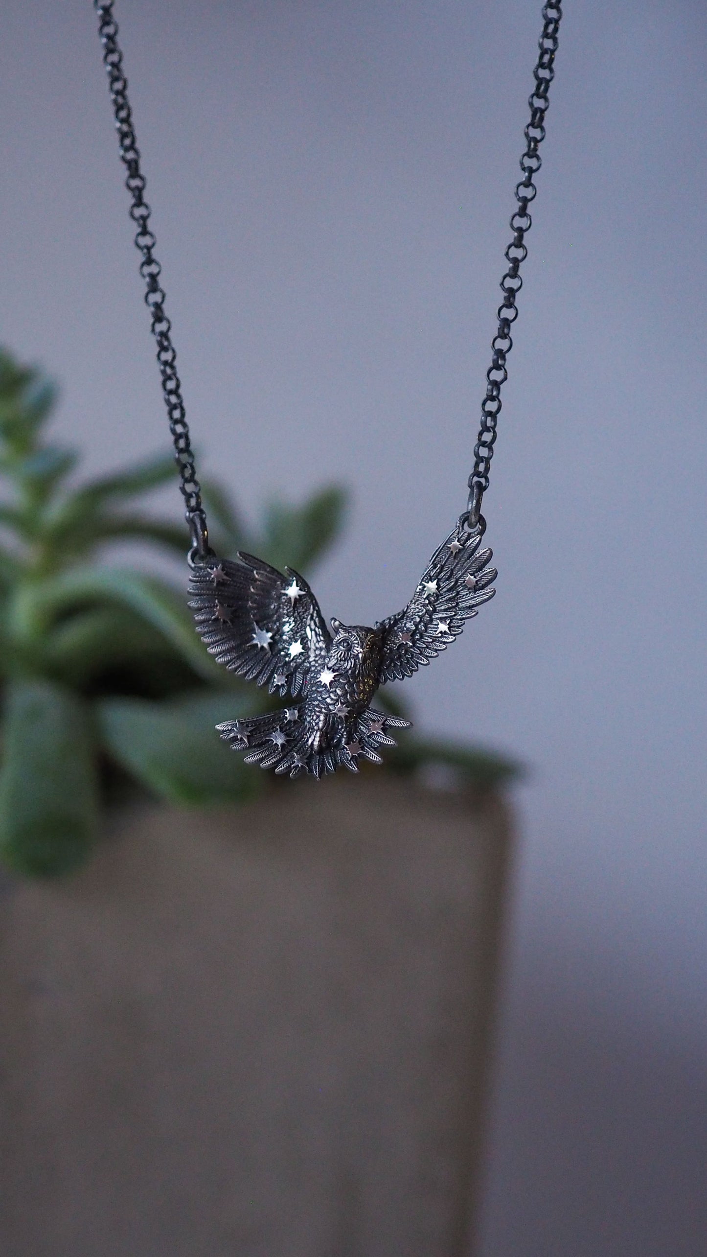 The star owl pendant