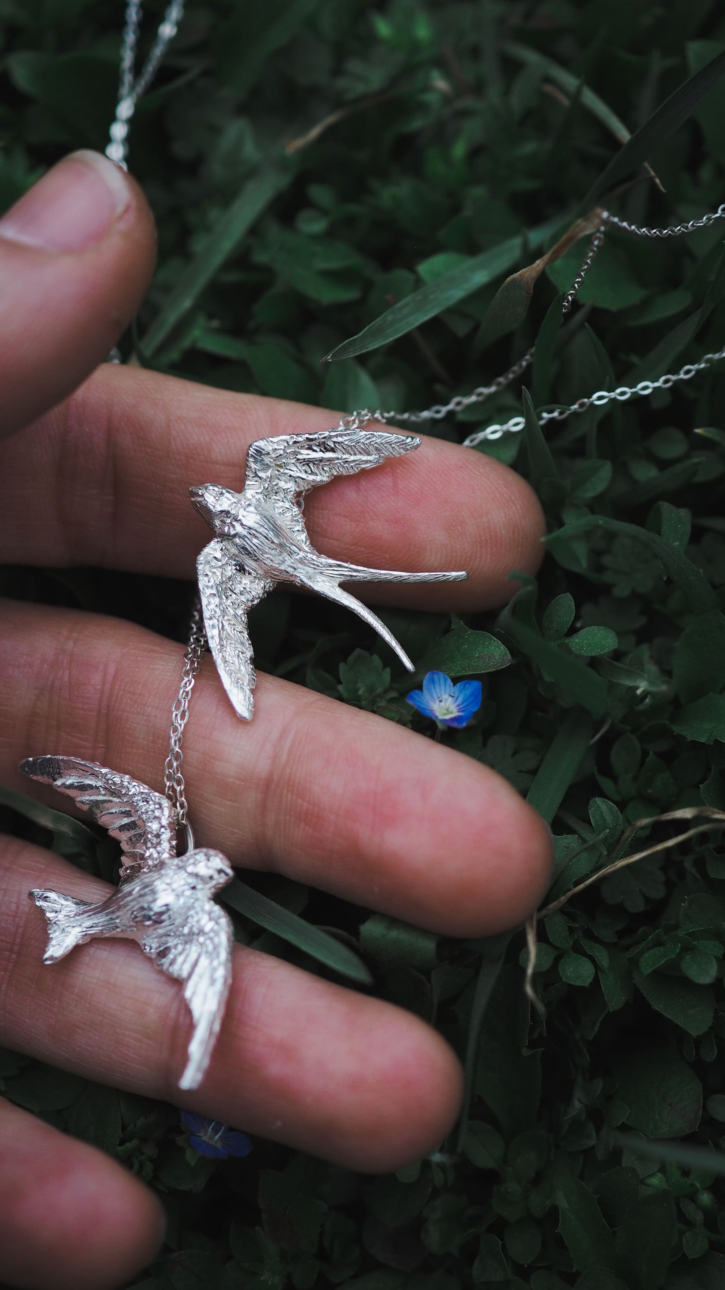 The Swallow Silver Pendant