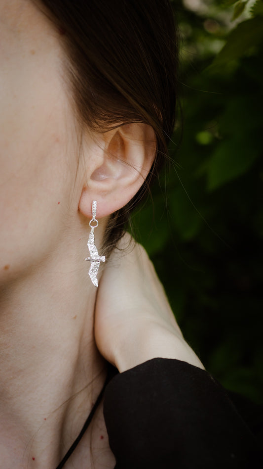 The Seagulls Silver Earrings