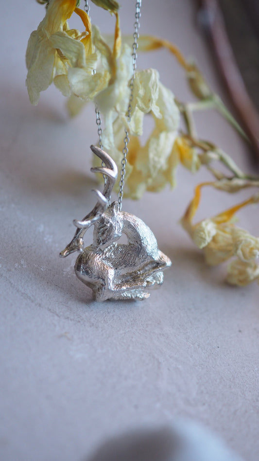 The Deer Silver Pendant